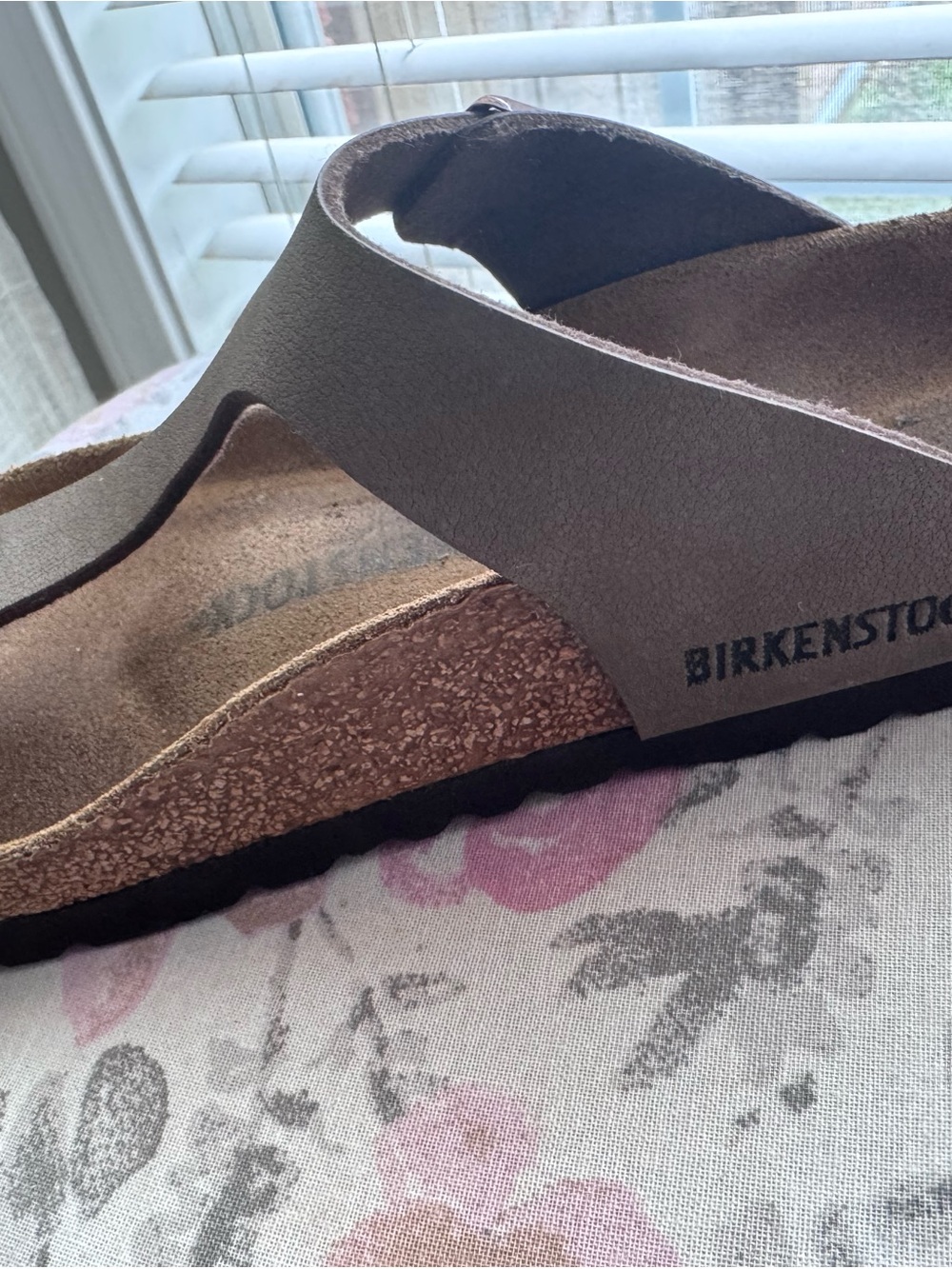 Birkenstock Gizeh Brown Suede Thong Sandals - Picture 5 of 14